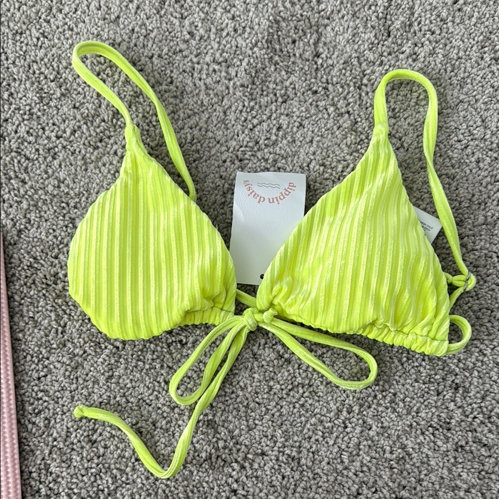 Dippin daisy Lime Green Bikini Top